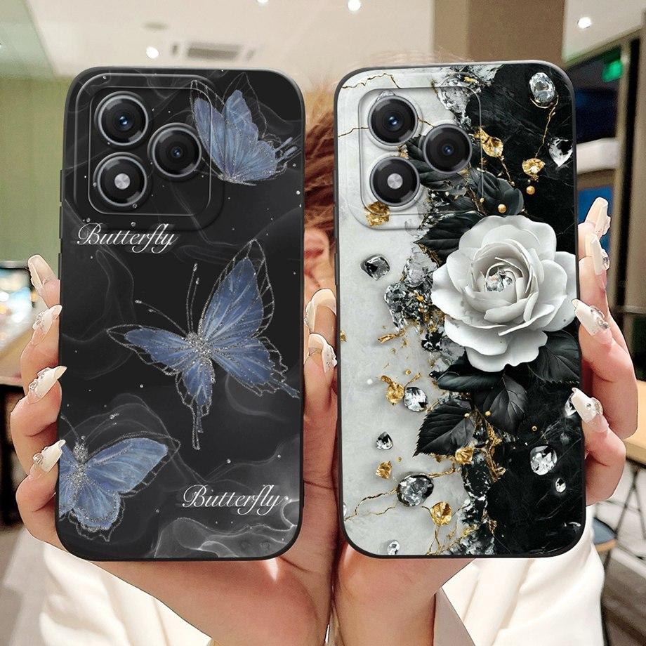Flower Girly Fashion Phone Case For Huawei Honor 400 Lite ABR-NX1 Back Cover Butterfly Love Heart Honor400 Lite Bumper Fundas
