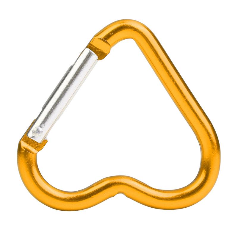 Aluminum Alloy Hanging Buckles Shaped Outdoor Color Safe Heart Buckle Small Heart Type Carabiner Multi-color