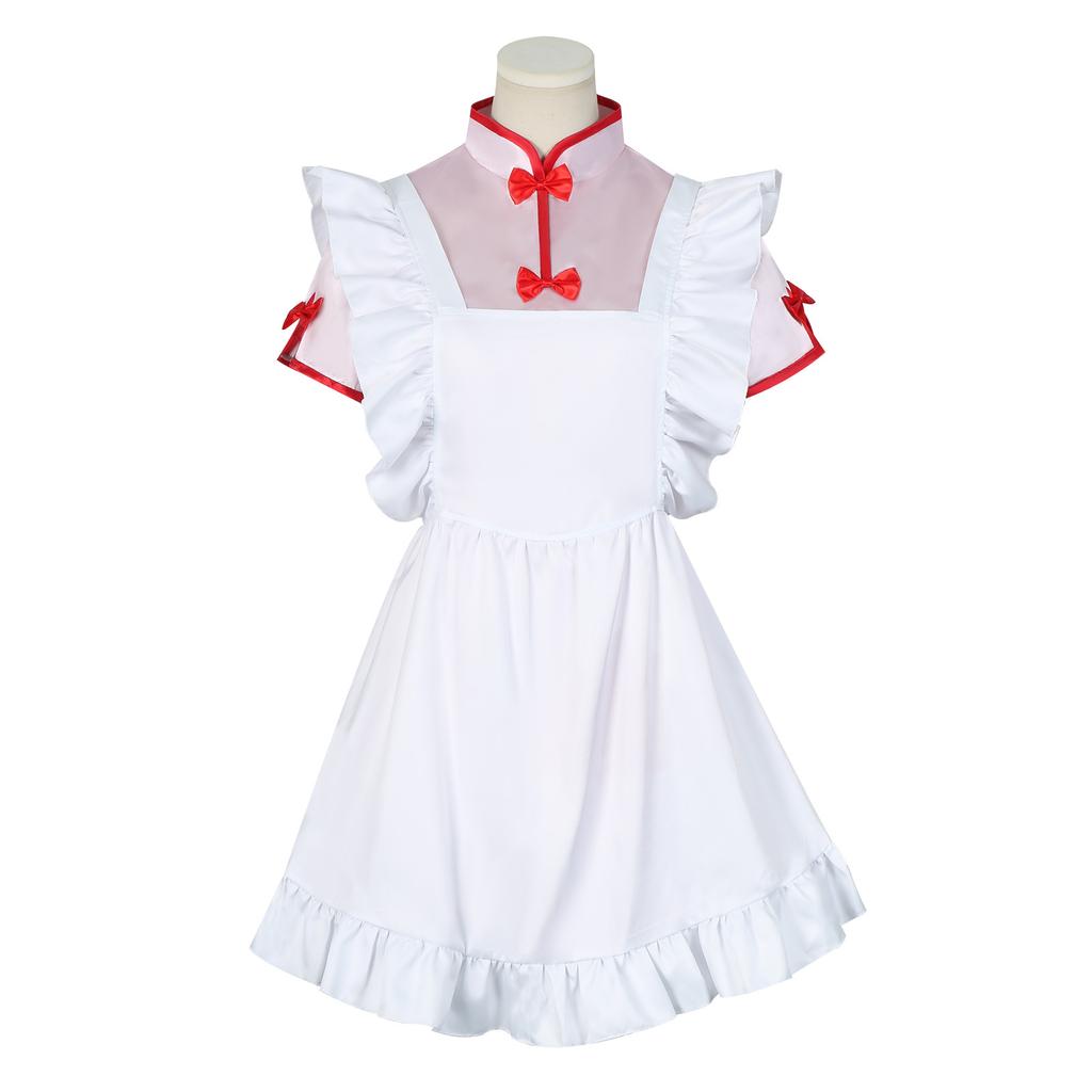 Ranma cos suit Ranma 2/1 Shanpu cheongsam cosplay pink maid cosplay suit