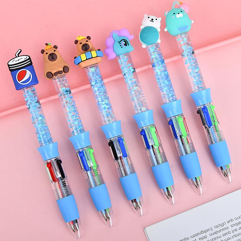 Cute Cartoon Multi-Color Ballpoint Pen - Creative Student Stationery Supplies