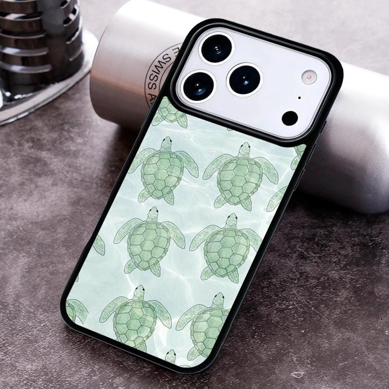 warming green turtles Phone Case For iPhone 17,16e,15,14,13,12,11,Mini,Pro,MAX soft Silicone Cover