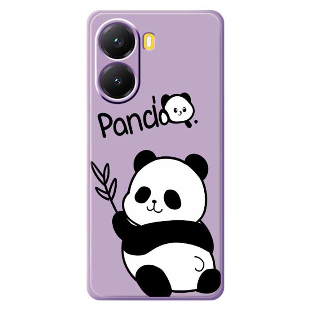 For Xiaomi Redmi Turbo 4 5G/Poco X7 Pro 5G Case Panda Pattern Printing Straight Edge TPU Phone Back Cover