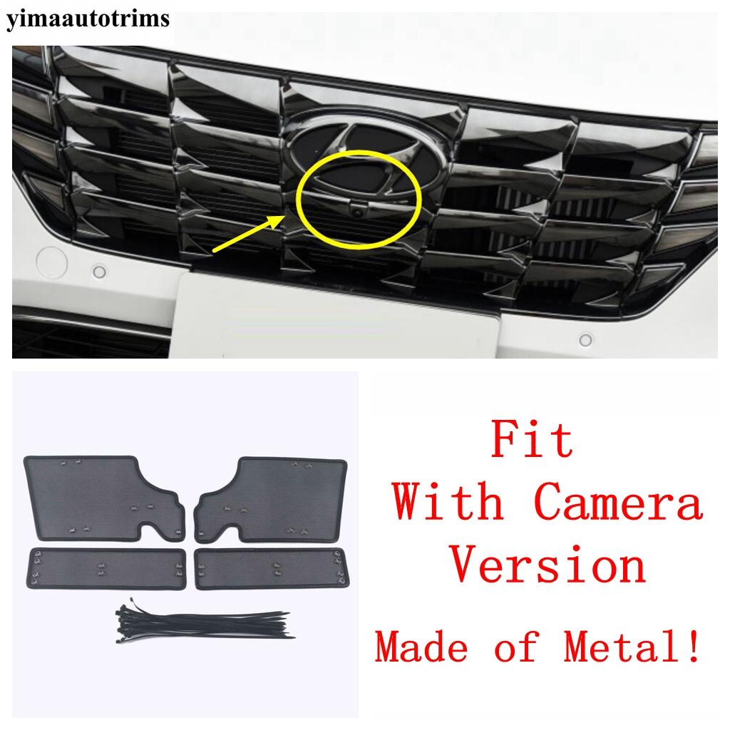 Car Front Middle Grille ect Screening Mesh Net Grille Dust Protection Trim Accessories Fit For Hyundai Tucson NX4 -