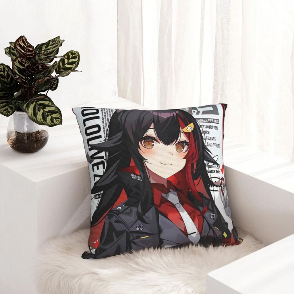 Anime Ookami Mio Pillow Case Fashion Pillow Cover Square Custom Cushion Cover Pillowcases For Office Car Home Decorative