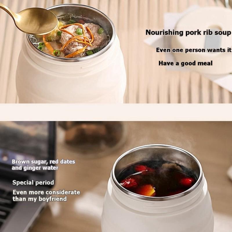 Portable Mini Electric Heating Cup For Office And Travel - 500Ml белый