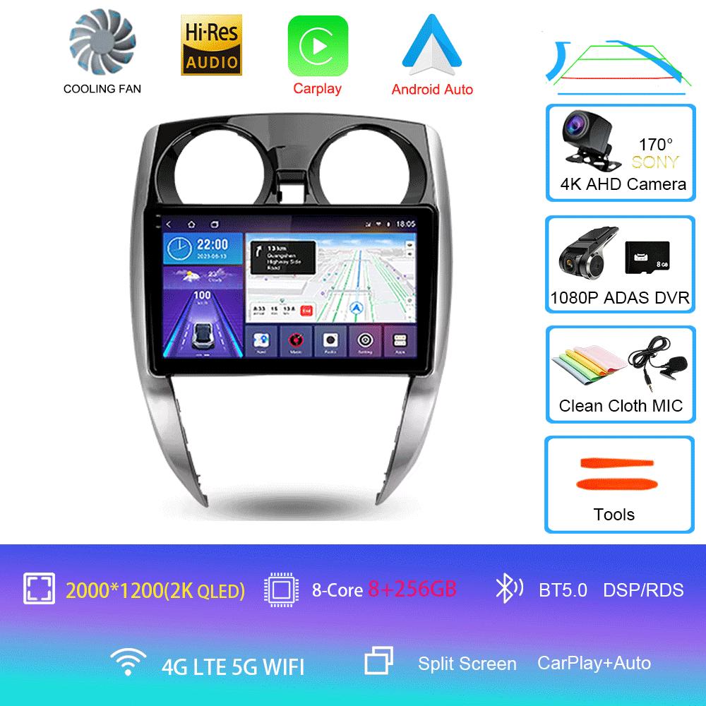 Car Radio Android 14 Carplay Auto For Nissan Note 2 E12 2012-2021 Multimedia Video Player GPS Navigation WIFI 4G DSP Stereo DSP