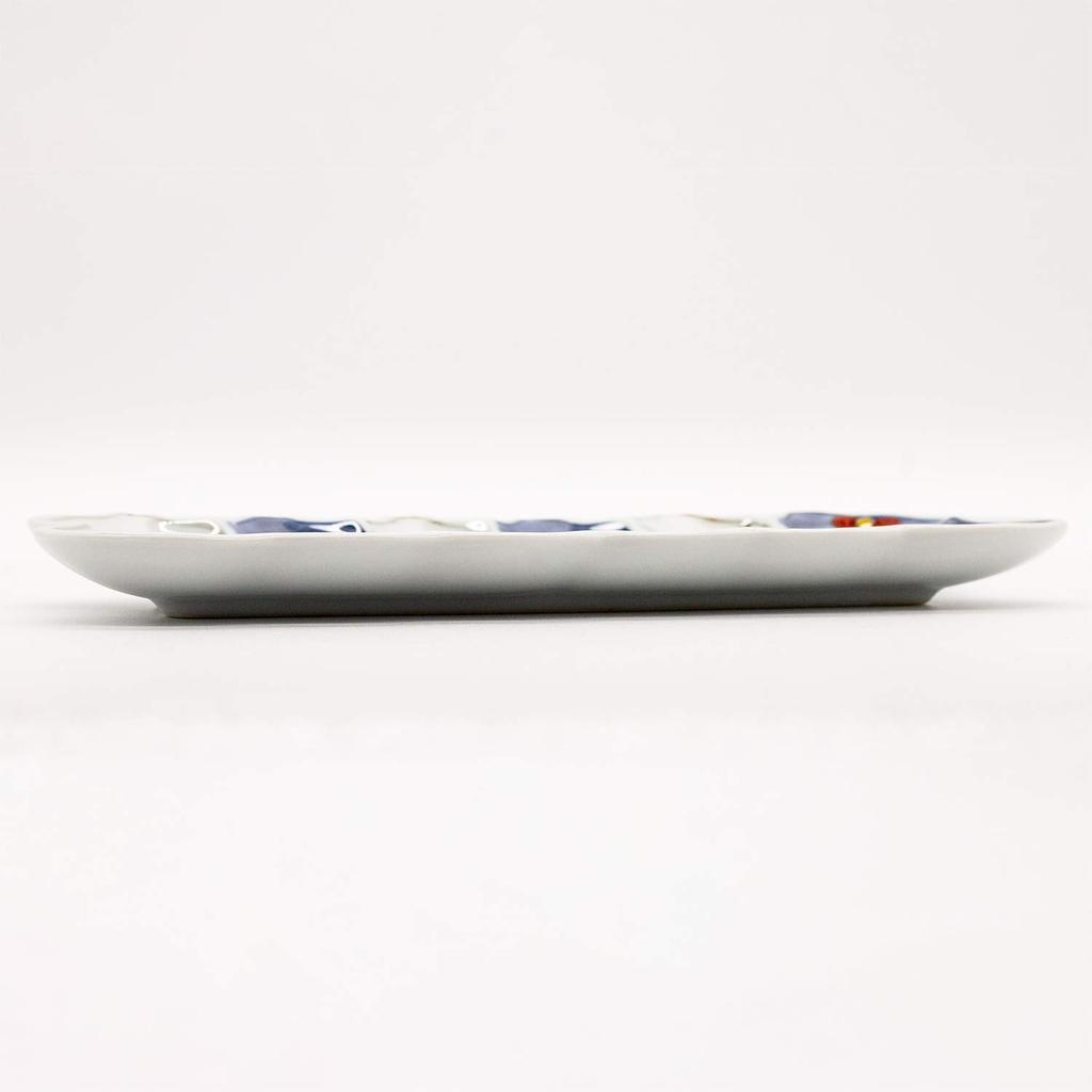 24to3 Nishitomi Imari Ware Tokushichi Kiln Six Gourds Long Plate 21 X 9cm Gourd Red Made In Japan 478458 Approx.