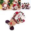 Christmas Santa Snowman Reindeer Desktop Decor With Fabric Material For Holiday Tabletop Display