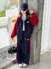 Стильный осенний спортивный костюм из двух предметов для девочек, средний и большой размеры, 2026