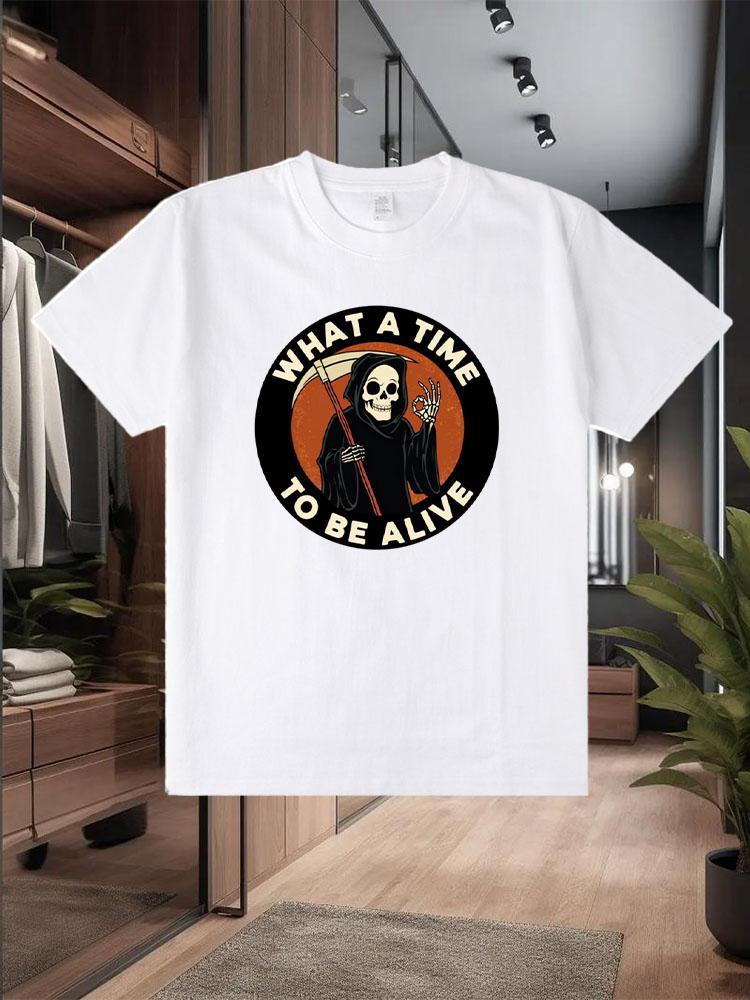 

2025 Summer New 100% Pure Cotton Men s T - Shirts Trendy Design S