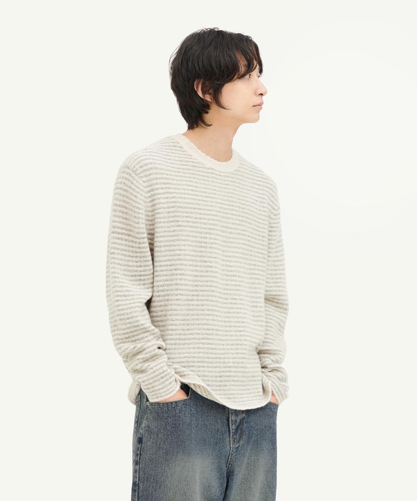 INTEMPOMOOD Lees Harbor Stripe Knit_Cream Gray