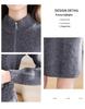 Korean Style Red Knit Zipper Dress for Women - Autumn/Winter 2025