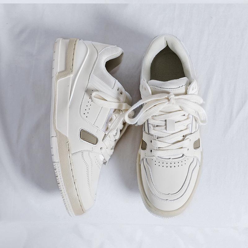 

Мужские кроссовки для сноуборда студенческие, весна и осень 2025, новые мужские спортивные туфли, тренд, повседневные белые туфли 1047-R 44 белый