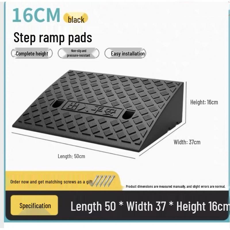 Uphill Step Mat: Plastic Slope Curb Car Sill and Speed Bump