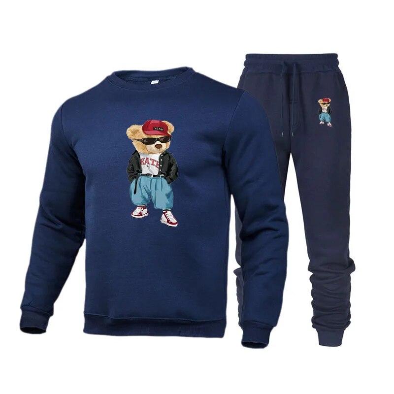 

Напечатанный спортивный костюм мужской комплект из 2 предметов мужская одежда осень зима толстовка спортивные штаны свитер толстовки повседневная уличная одежда XXXL