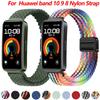 Nylon-Schlaufenband für Huawei Band 10 Armband Geflochtenes Armband mit Magnetschnalle für Huawei Band 8 9 10 Atmungsaktives Armband Zubehör