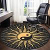 1pc Yin Yang Sun Office Round Area Rug, Indoor Mat Suitable For Office, Under Office Chairs Bedroom Living Room Home Decor, Room Deco