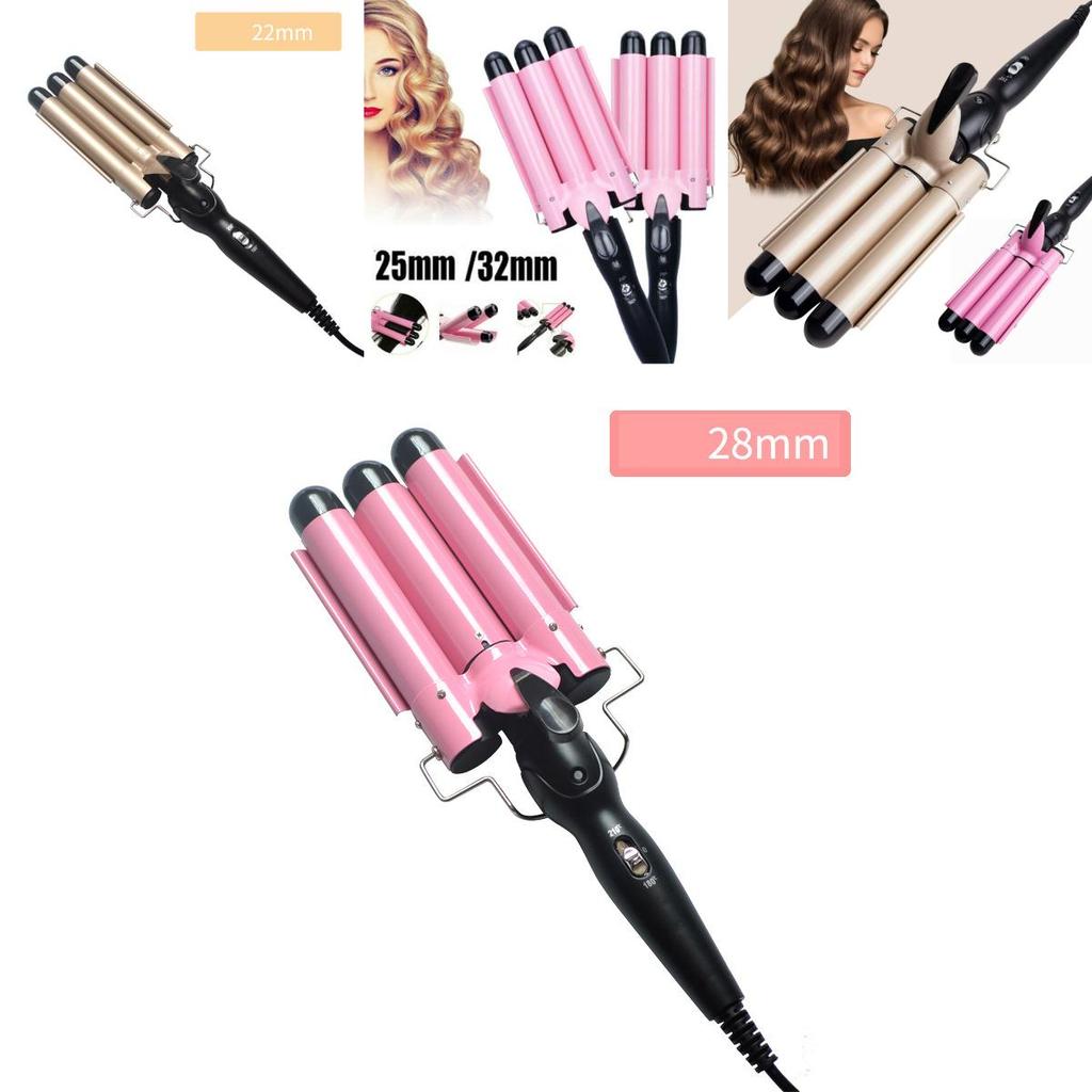 Перукарня Керамічна 3-ствольна плойка для завивки волосся Створюйте ідеальні локони за лічені хвилини