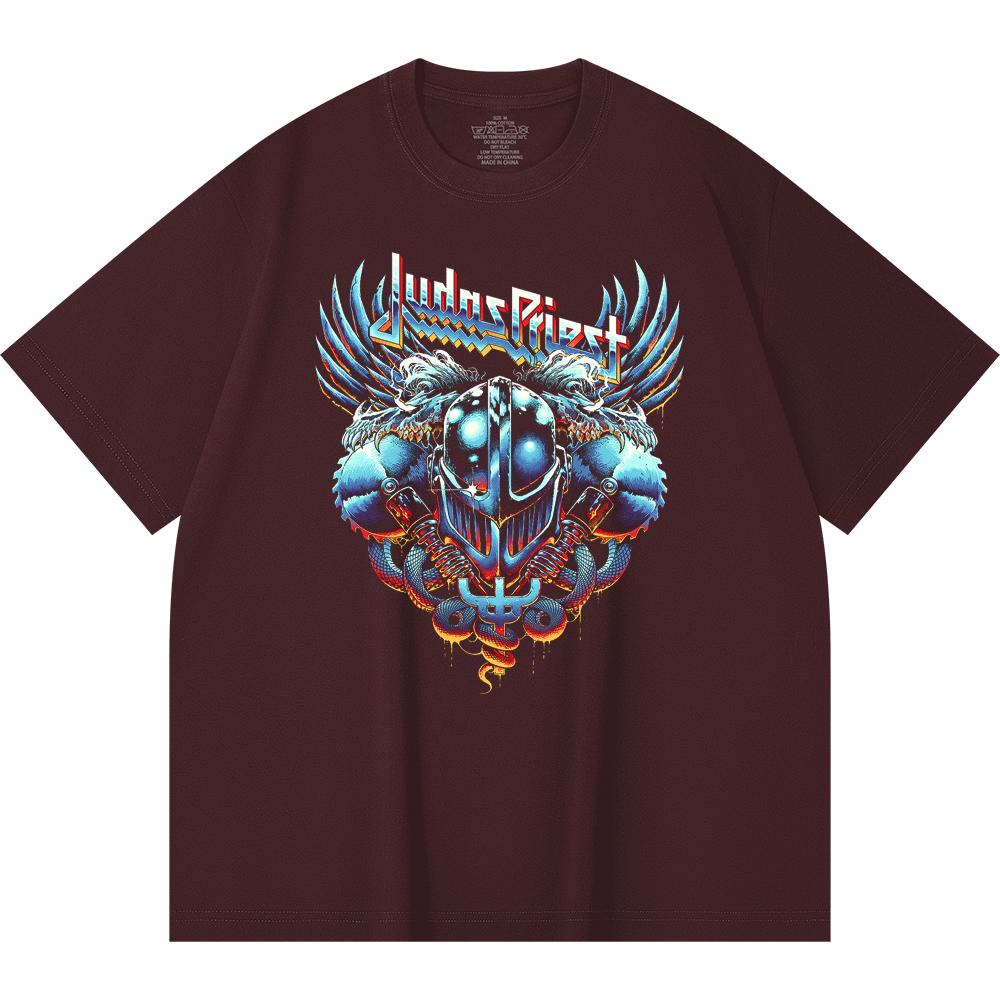 T-shirt Heavy Metal 100% Cotone 230 Gsm Stampa Band Rock Musica Popolare Unisex T-shirt Pesante in Cotone