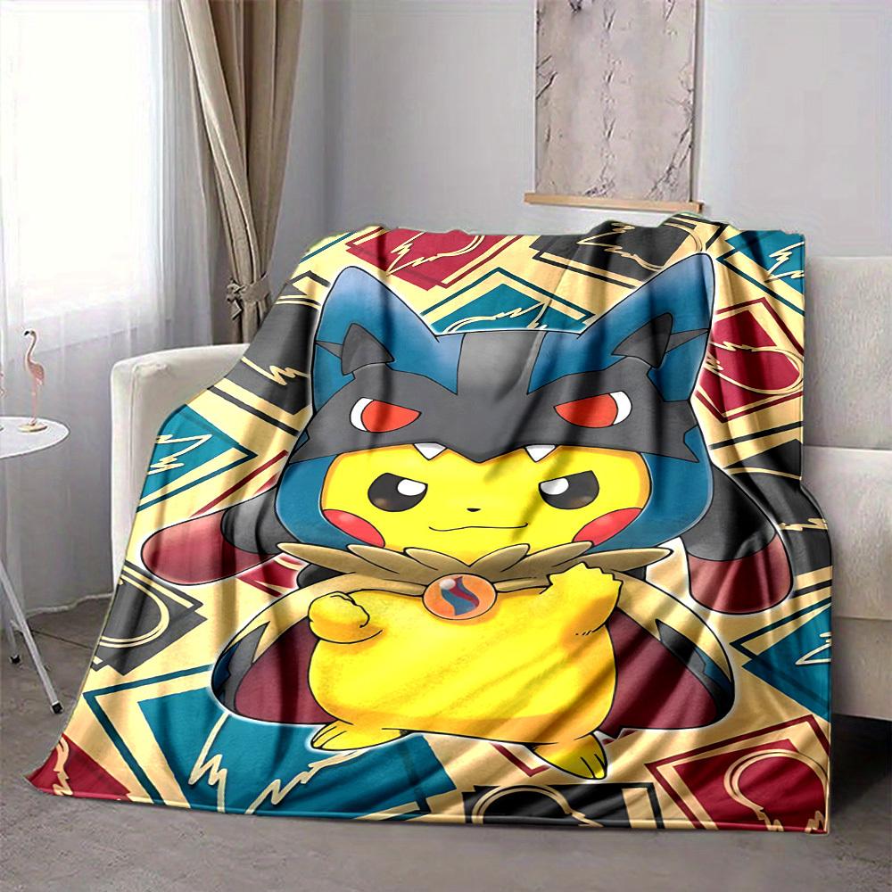 

1pc Pokemon Pikachu Soft & Warm Flannel Blanket, Multi-Purpose Throw Blanket for Couch, Sofa, Office, Bed, Camping, Travel 80x120cm