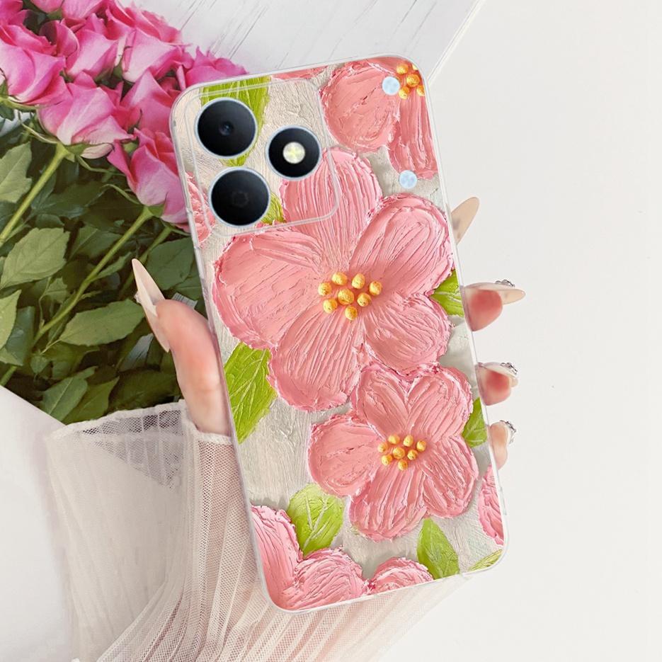 For Realme Note 80 4G Case RMX5388 Cute Cat Flowers Painted Cover Soft Silicone Case For Realme Note 80 Note80 Back Cover Fundas