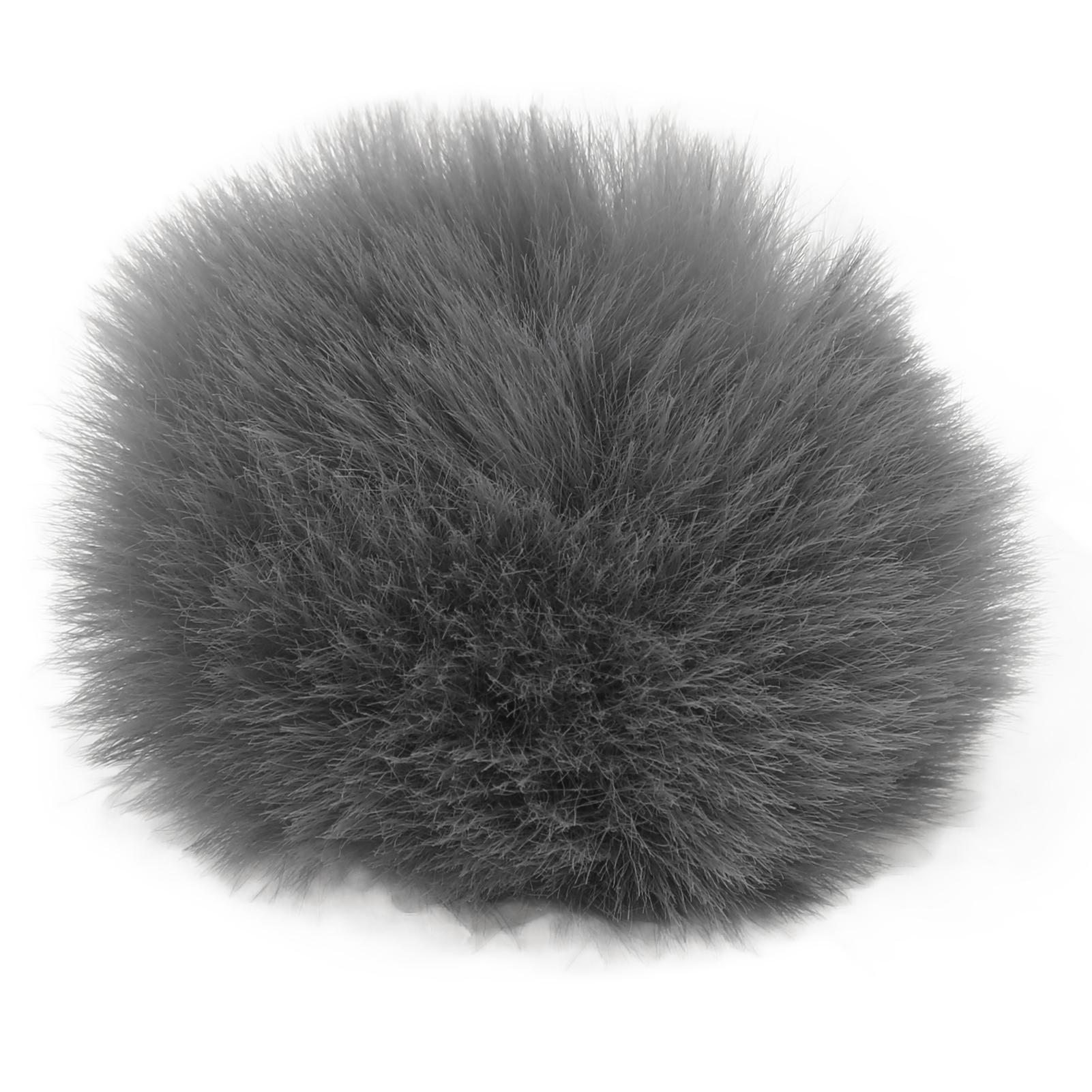 

Artificial Fur Lavalier Mic Windscreen Lapel Microphone Wind Muff Clip On Furry Mic Muff Grey серый