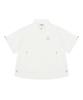 Chucuchu C23M-Jp006W Shirred Short Sleeve Anorak Outerwear (White)