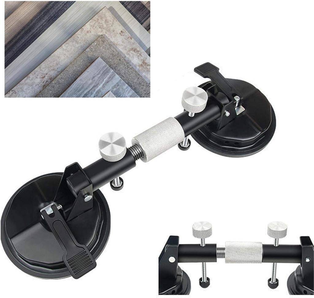 Heavy-duty aluminum alloy vacuum suction cup glass puller floor gap repair tool Black