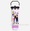 30Oz K-Pop Portable Car Cup Stainless Steel Thermos Cup with Straw Travel Sports Water Bottle with Handle Cover Coffee Vacuum Flask
