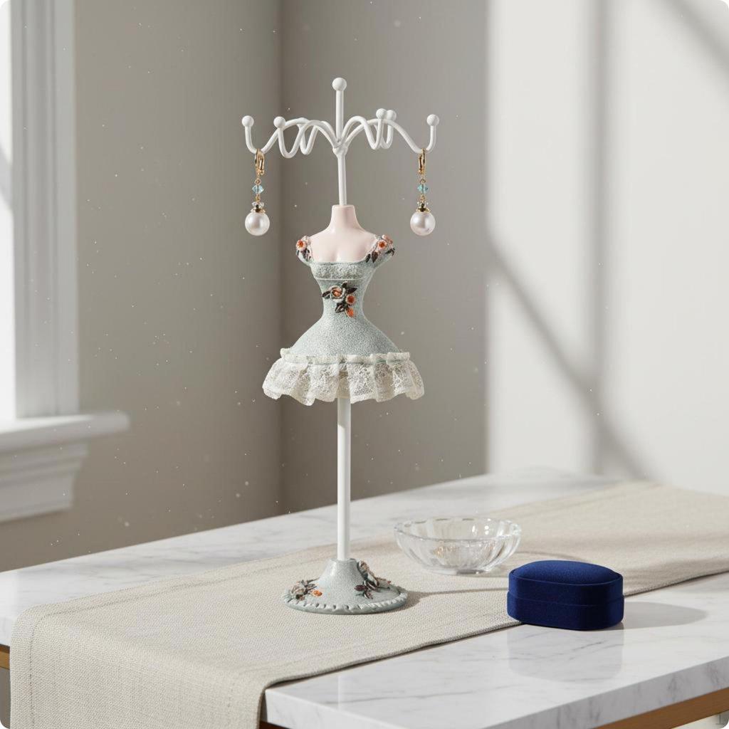 Mannequin Jewelry Stand Decorative Earring Necklace Holder Sophisticated Tree Display for