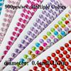 Set van 900 stuks 4 mm Acryl Diamant Stickers, Halfronde Geometrische Zelfklevend voor Handgemaakte Fotoalbums, Nagellak & Oogmake-up Decoratie