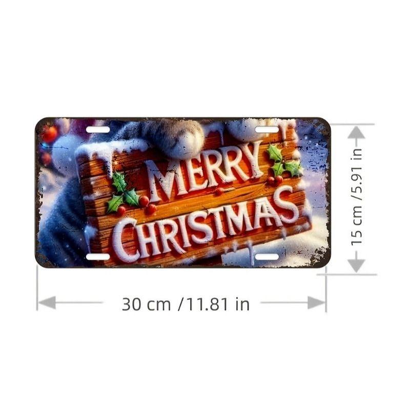 Motorcycle Souvenir License Plate, Metal Auto Wall Decor 15x30cm