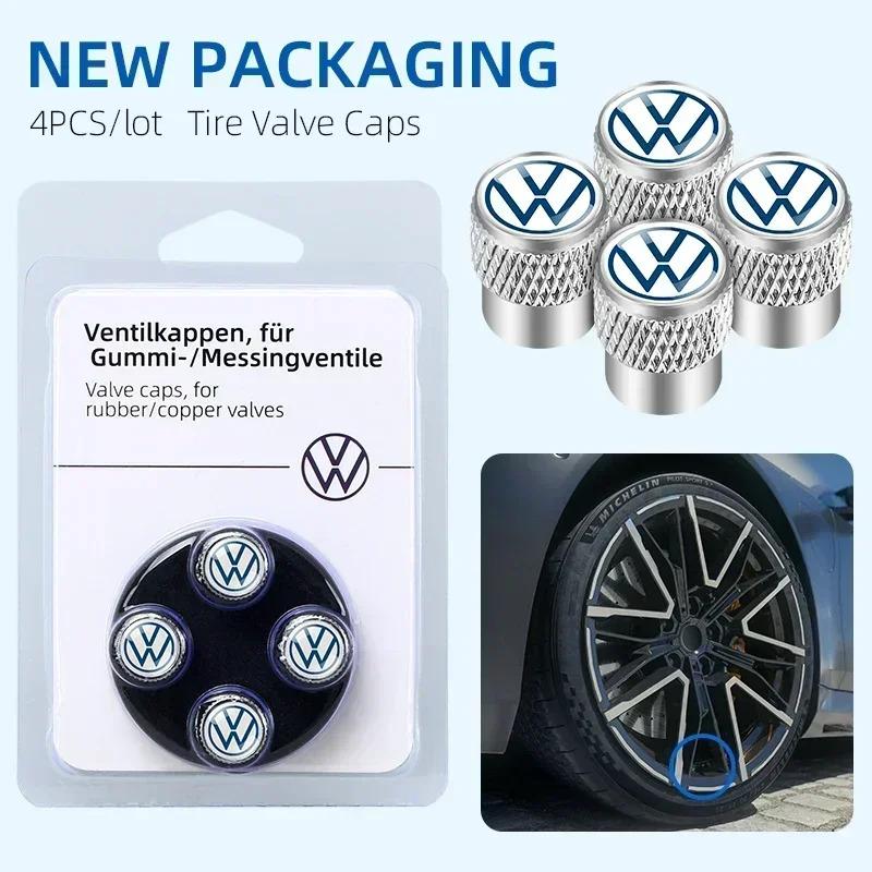 4 Pezzi Tappi Valvole Pneumatici Ruote Auto VW Per Volkswagen VW Golf 4 5 6 7 Jetta Polo Caddy GTI Bora MK7 Beetle Passat b6 EN1