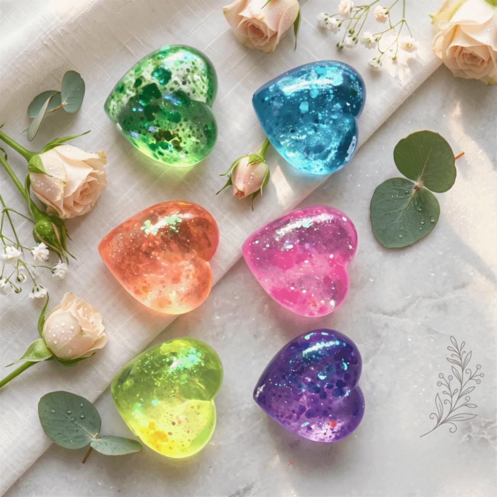 Sequins Love Squeeze Toy Changing Color Heart Slow Rising Toy Fidget Toy Science Education
