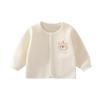 Verdickte Baby-Fleece-Strickjacke für Kleinkinder - Warmes Korallfarbenes Fleece-Oberteil für Jungen und Mädchen
