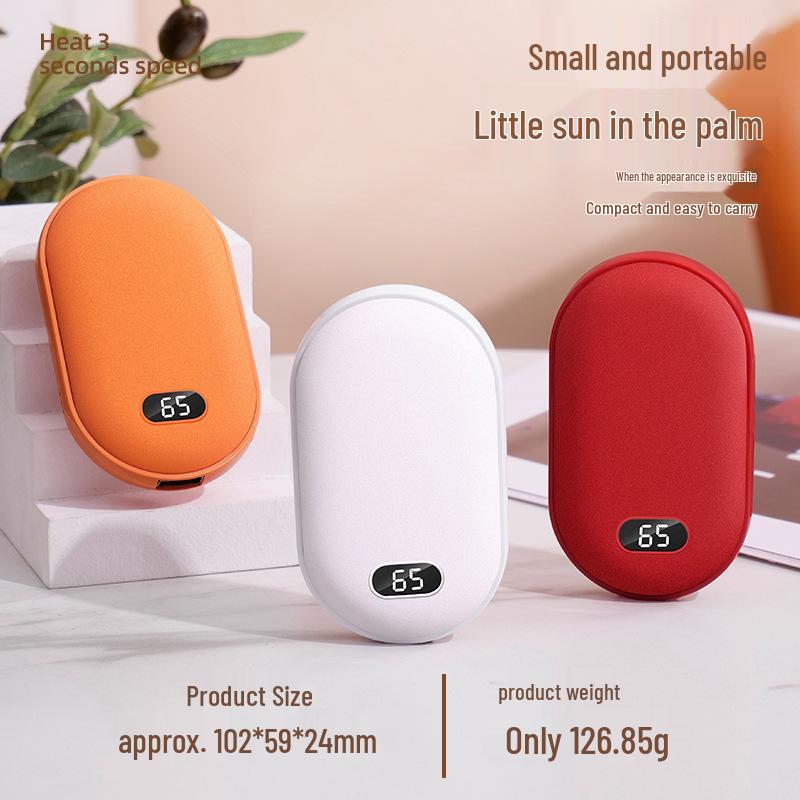 USB Rechargeable Double-Sided Hand Warmer & Power Bank - Explosion-Proof Gift