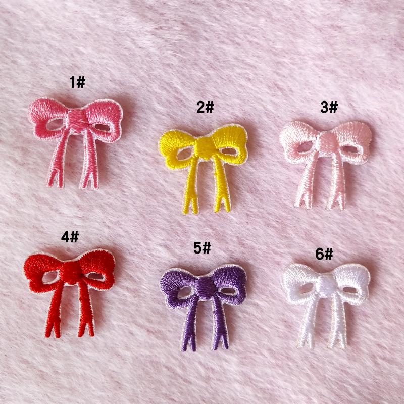 Small Cute Bow Embroidery Iron-On Cloth Patch for DIY Clothing & Accessories