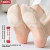 5 Par Skarpetek Damskie Halter Płytkie Odkryte Niewidoczne Skarpetki Lodowy Jedwab Skarpetki na Pół Stopy Poduszka na Przednią Stopę Odporne na Zużycie Skarpetki typu Łódka