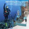 Scuba Diving Coil Landyard Stainless Steel Spring Lanyard with Quick Release Buckle Swimming for Underwater Camera Flashlight