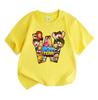 T-shirt a maniche corte girocollo 100% cotone per bambini e ragazzi, con stampa di simpatici personaggi dei cartoni animati e dei videogiochi, T-shirt morbide casual per l'estate e l'uso quotidiano