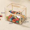 New PVC Doll Storage Basket Transparent with Handle Storage Bucket Large-capacity Space Saving Toys Storage Household Use