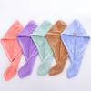 Thickened coral fleece plain shower cap dry hair cap schoolgirl quick-drying soft long code packet of the released version headscarf