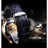 T-Winner Men's Fashion Hollow Vintage Rhinestone Belt Watch Automatic Mechanical Watch