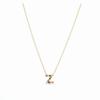 Collier - LUXENTER - Alphabet Z - Argent 925 - Zircons Multicolores - Or Jaune 18K