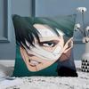 Anime Levi Ackerman Attack On Titan-T Pillow Case Silky Elegant Comfort Sofa Bed  Invisible Zipper Beach Pillowcase