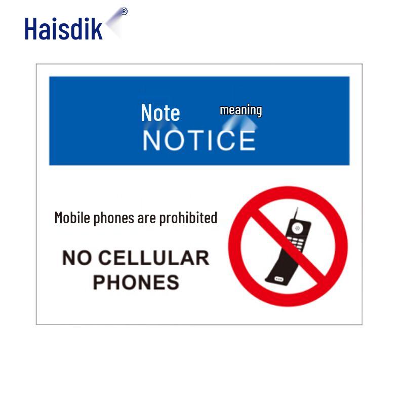 HSDIC Safety Warning Sign Self-adhesive Sticker