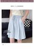 Women's Ice Silk Wide-Leg Shorts, Breathable & Loose, High-Waist, Non-Rolling Hem, Stretchy Plus Size Capris for Casual Wear