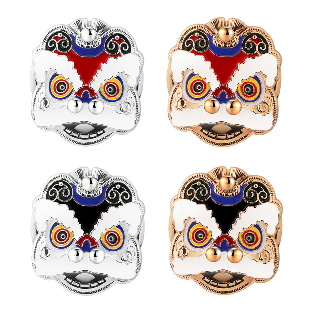 Car Chinese Style One Touch Start Button Cover Lucky Lion Engine Ignition Start Decor Sticker Car Universal Interior Accessories