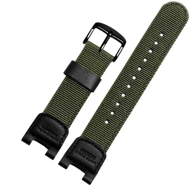 Canvas watch bracelet Band for casio g-shock SGW-100-1V SGW-200 100B GW-3500B 3000B Sport Nylon Waterproof Strap Notch watchband