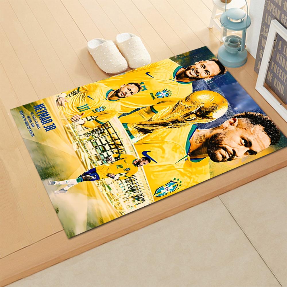 

Brazilian Football Star Neymar rug for living rooms, bedrooms, home décor, and as gifts. 40cmx60cm